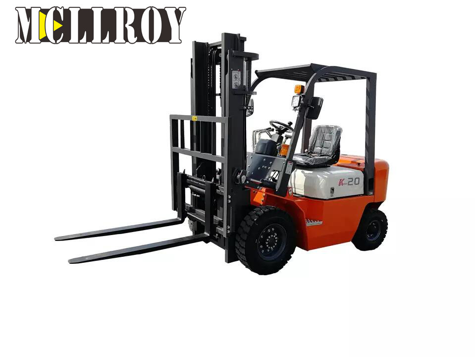4WD Diesel Powered Forklift , 4 Wheel Drive Forklift With 2000kg Loading Capacity