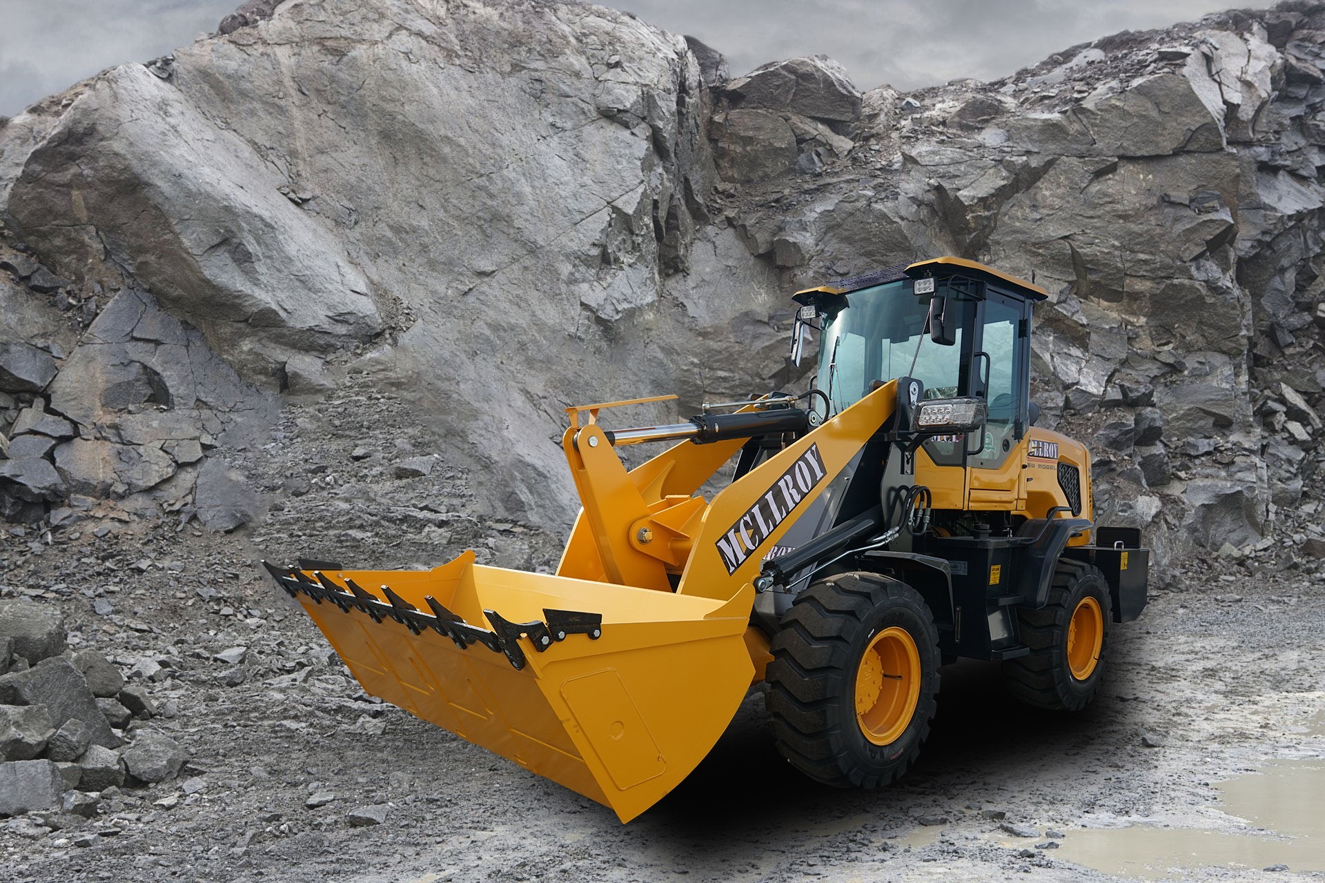 EU Stage II Compact Wheel Loaders 1.2m3 Bucket Large Hub Reduction Axle